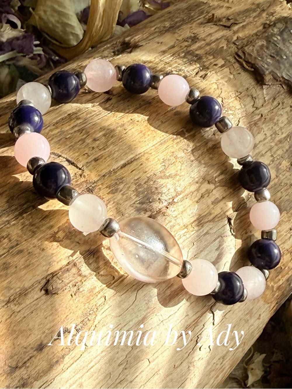 Pink and Purple Bead Bracelet
